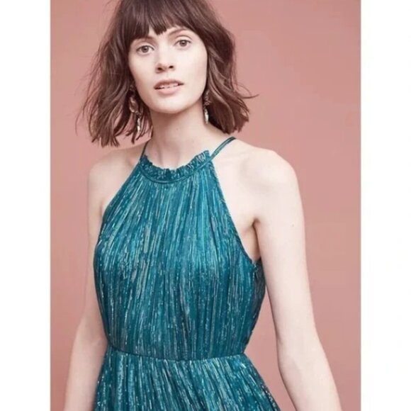 Anthropologie Ranna Gill Celestial Halter Maxi Gown Dress - Picture 3 of 11